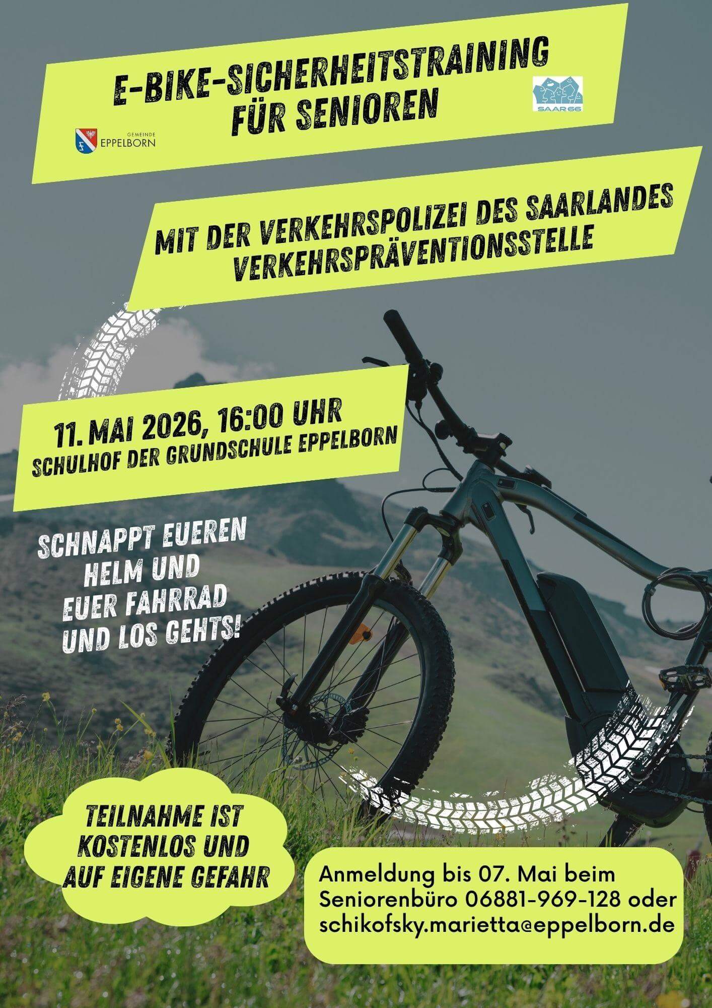 E-Bike-Sicherheitstraining für Senioren am 11.05.2026 - Gemeinde Eppelborn